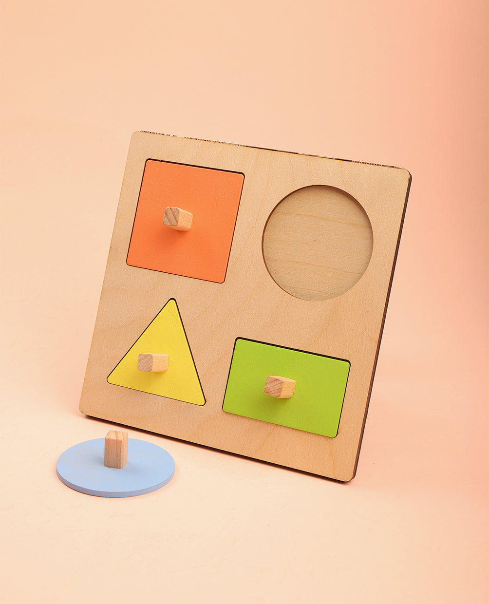 Four Shape Puzzle with Stackable Board