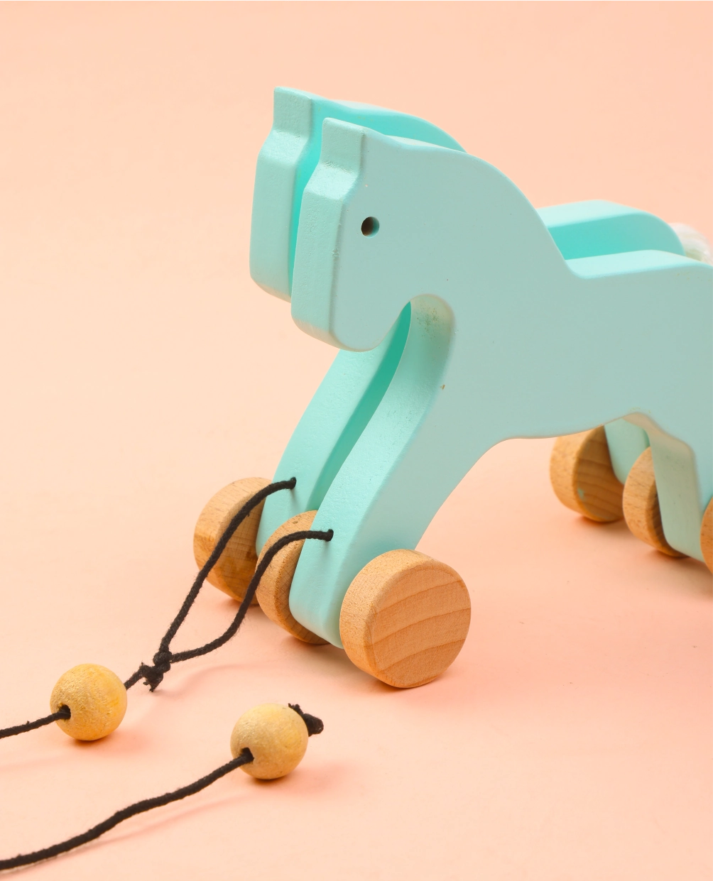 Wooden Horse-Turquoise Colour