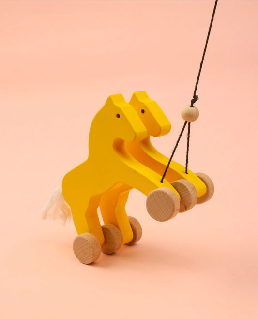 Wooden Horse-Yellow Colour