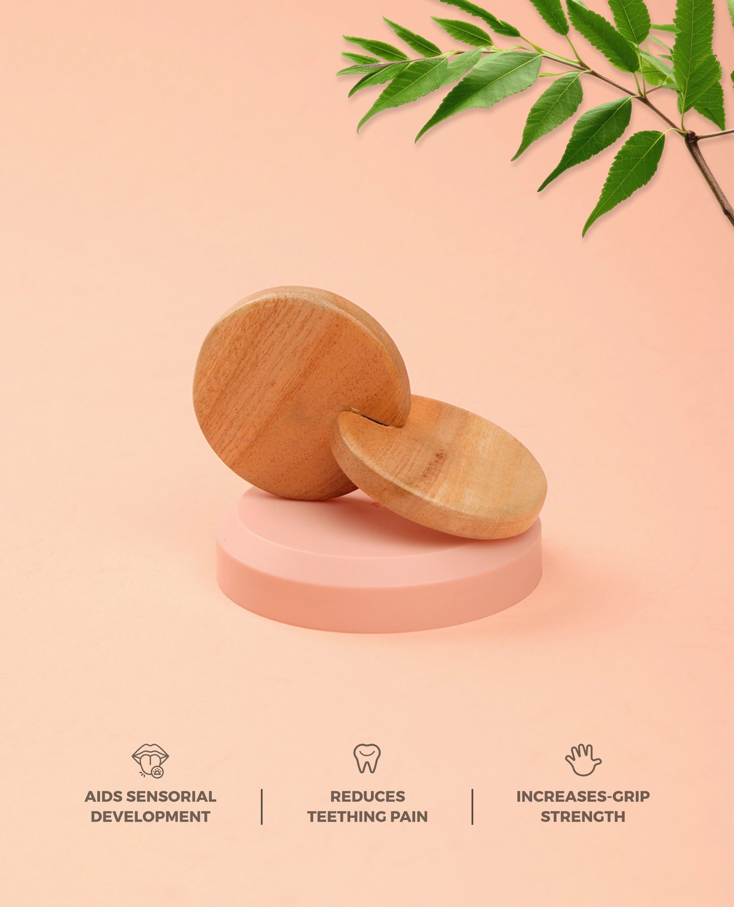 Natural Interlocking Disc Teether