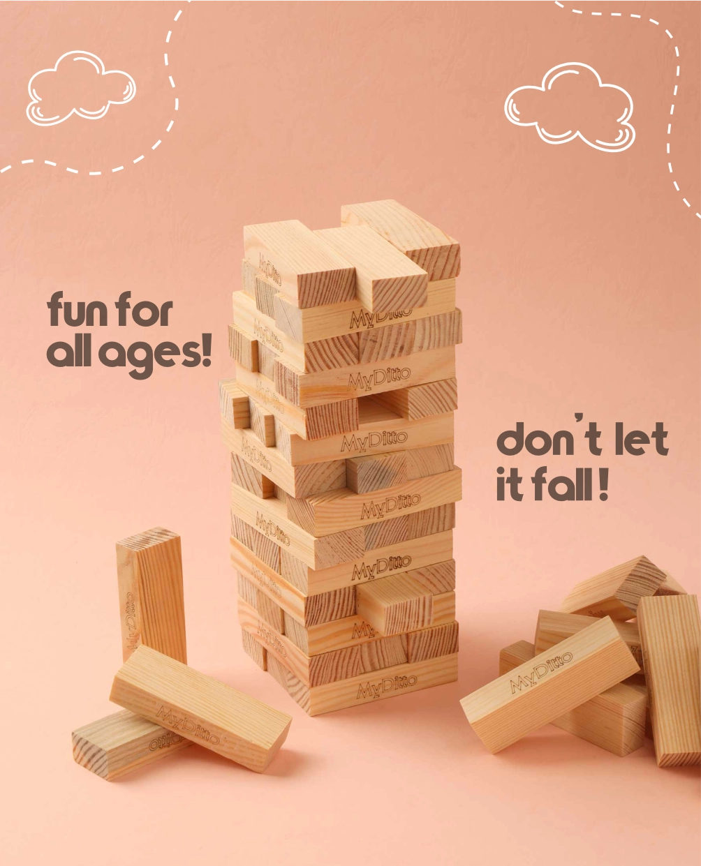 Natural Wooden Jenga Block