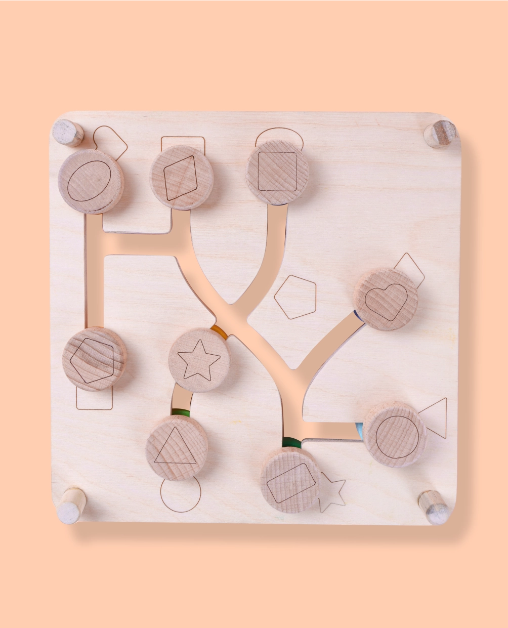 Maze Puzzle with Shape and Color Sorter
