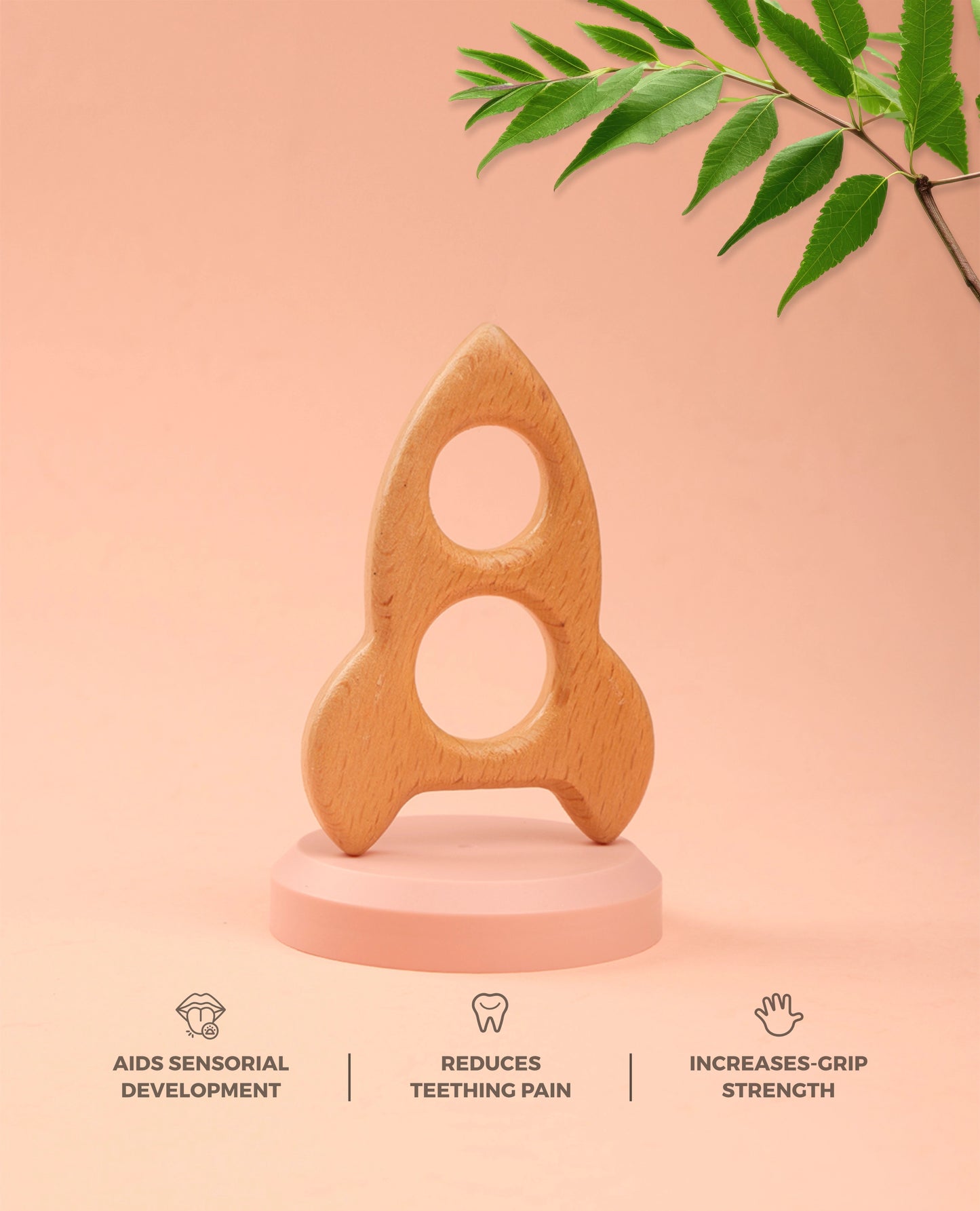 Rocket Teether (Neem Wood)