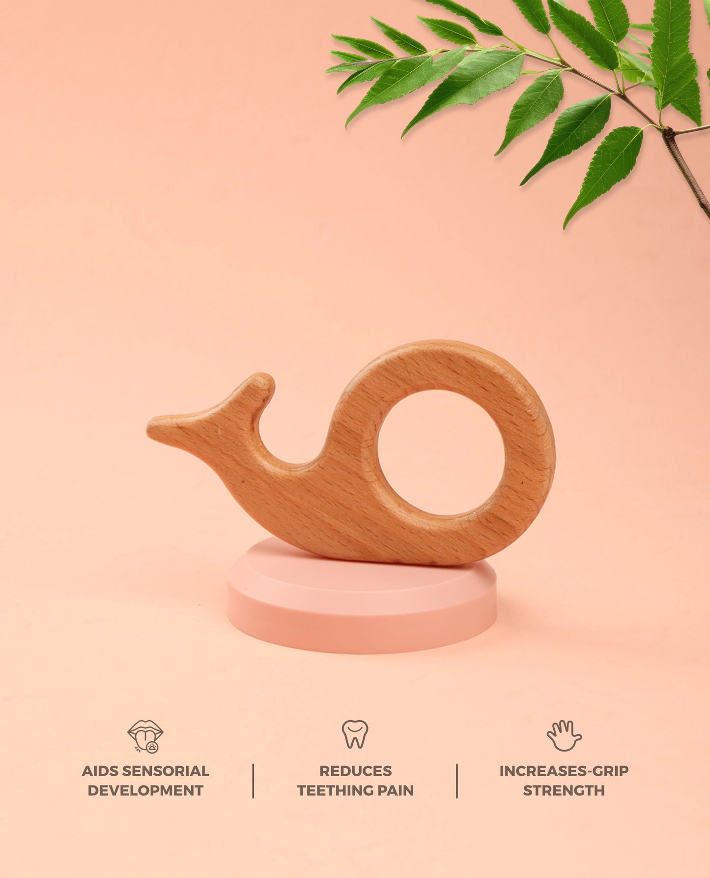 Whale Teether (Neem Wood)