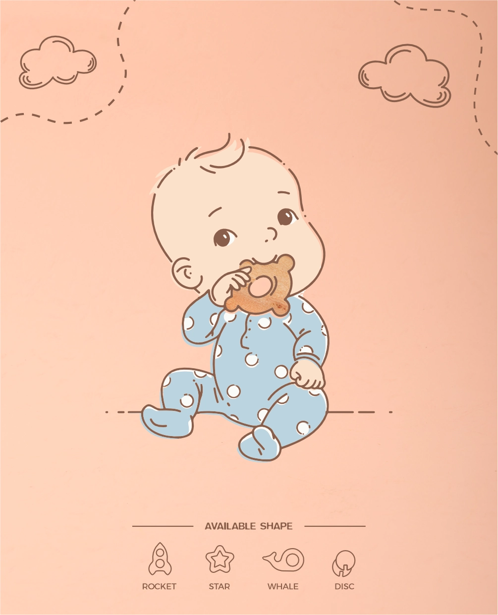 Natural Interlocking Disc Teether