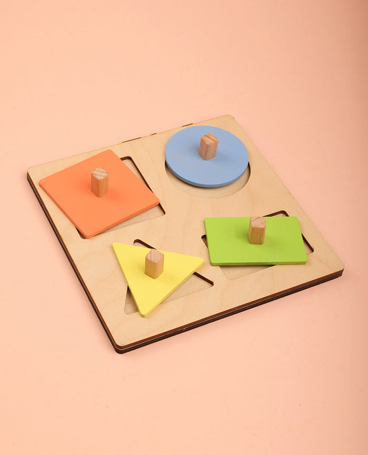 Four Shape Puzzle with Stackable Board